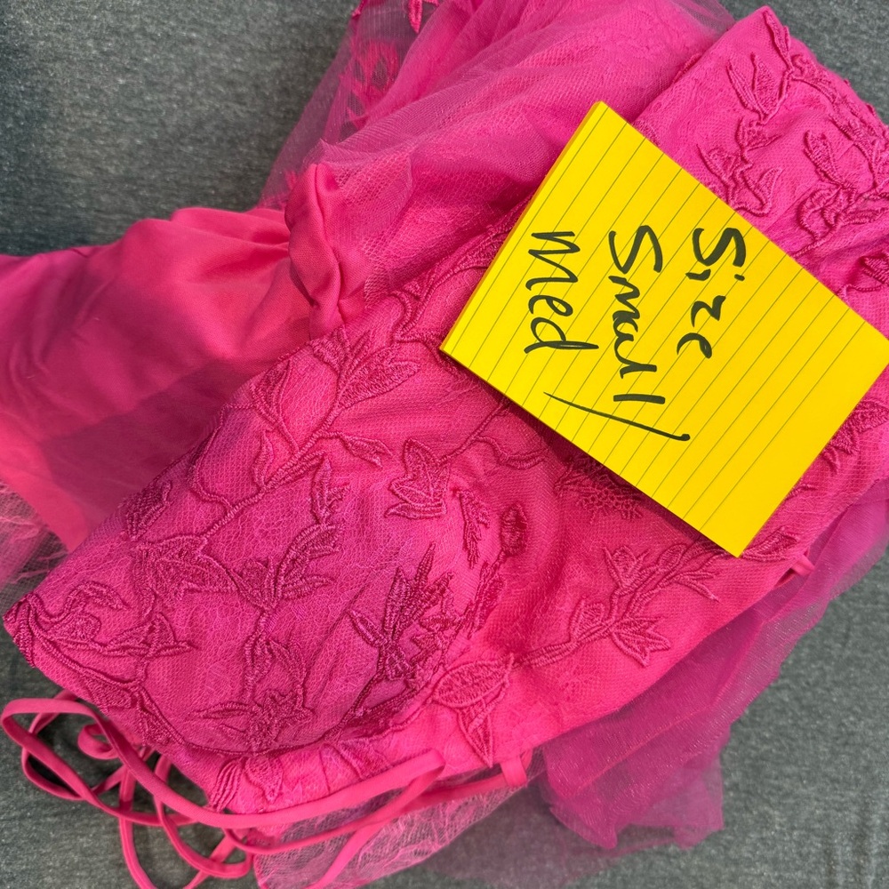 Vibrant Pink Lace Dress